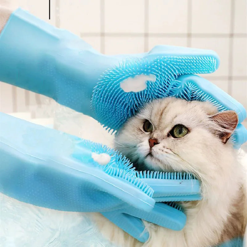 Silicone Pet Grooming Gloves