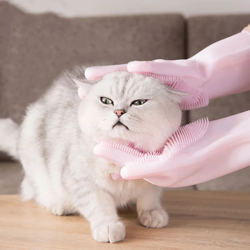 Silicone Pet Grooming Gloves