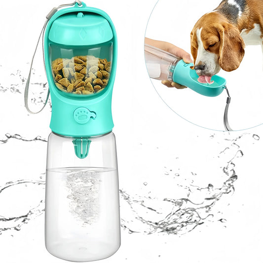 Pet Water Cup Bottle with Food Dispenser