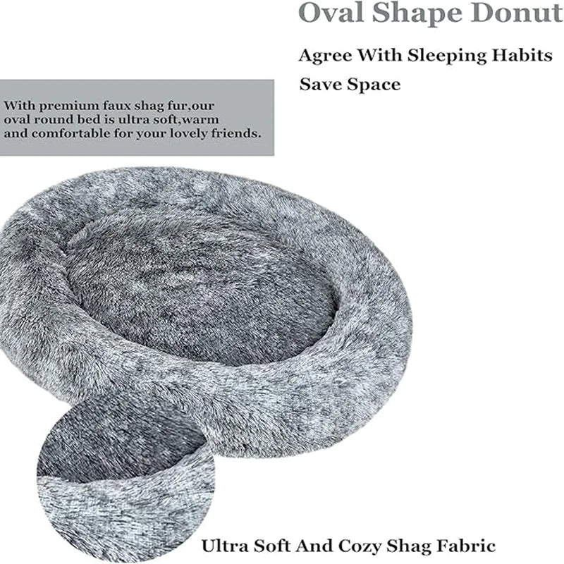 70cm Round Dog Bed Non-Shedding and Machine Washable Suitable for Medium and Large Pets Comfortable and Warm Dog Bed in Winter